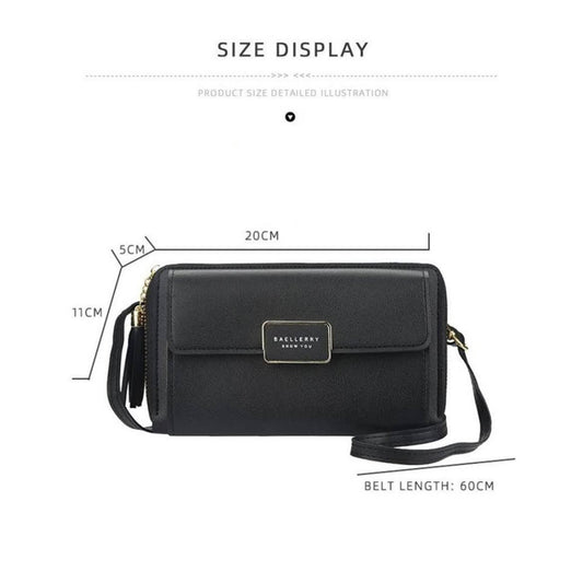 Yixuan Damen Umhängetasche, Handy Portemonnaie, mit Reißverschluss, Kartenfächern, verstellbarem Schultergurt, für große Handys - Blau