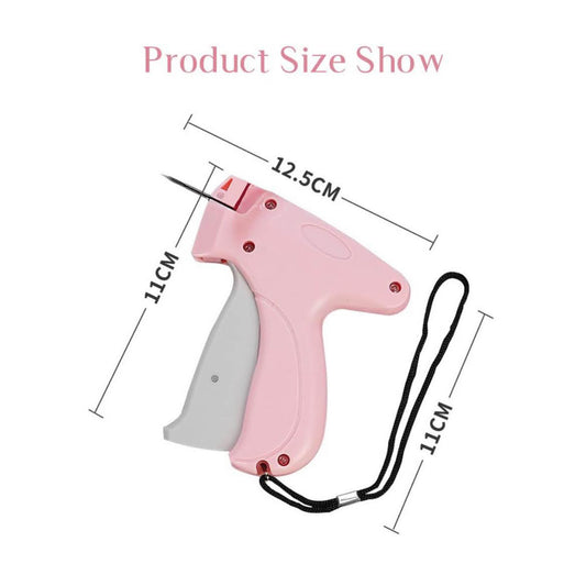 Schnellkleidungsfixer, Mini-Nähmaschine, Pistole für Kleidung, rosa, kompakt, ideal für schnelle Reparaturen und Anpassungen.