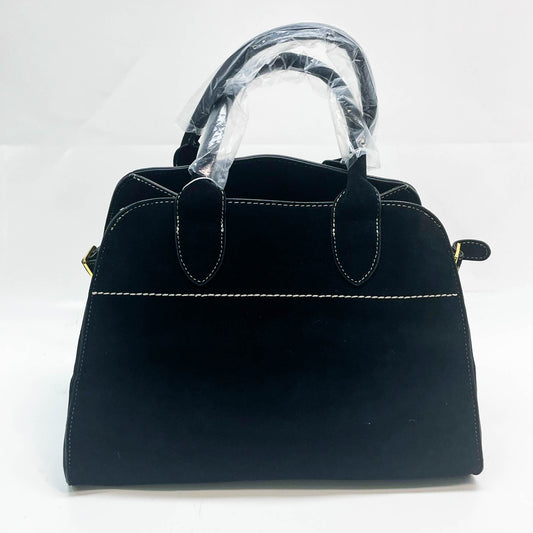 Travistar Damen Tote Bag, Groß, Shopper Tasche, Retro Design, abnehmbarer Riemen, Tragegriff, ideal für Arbeit, Schule, Shopping, Schwarz.