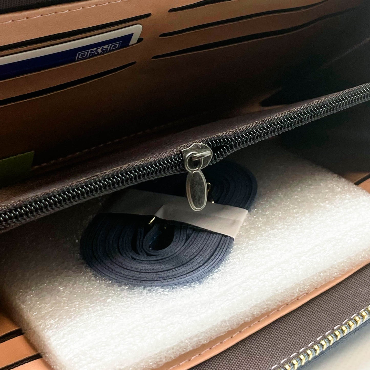Yixuan Frauen Brieftasche, Schultertasche, Leder, große Kapazität, für Handy, kleine Beutel, mit Schultergurt - Hellblau