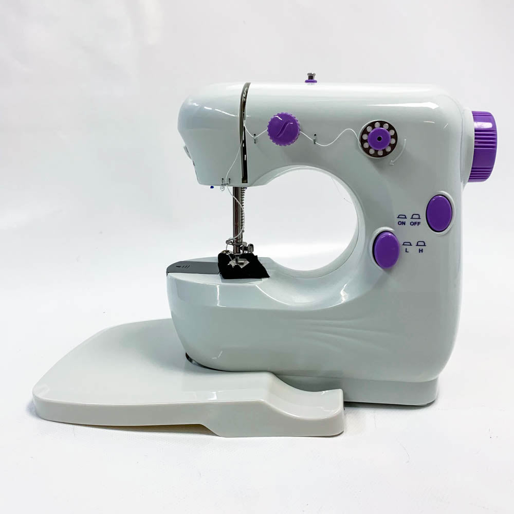 Ossky Sewing Machine with Extendable Table, Mini Sewing Machine and Sewing Kit for DIY, Rag Doll Curtain - Spanish Instructions, Compact and Versatile