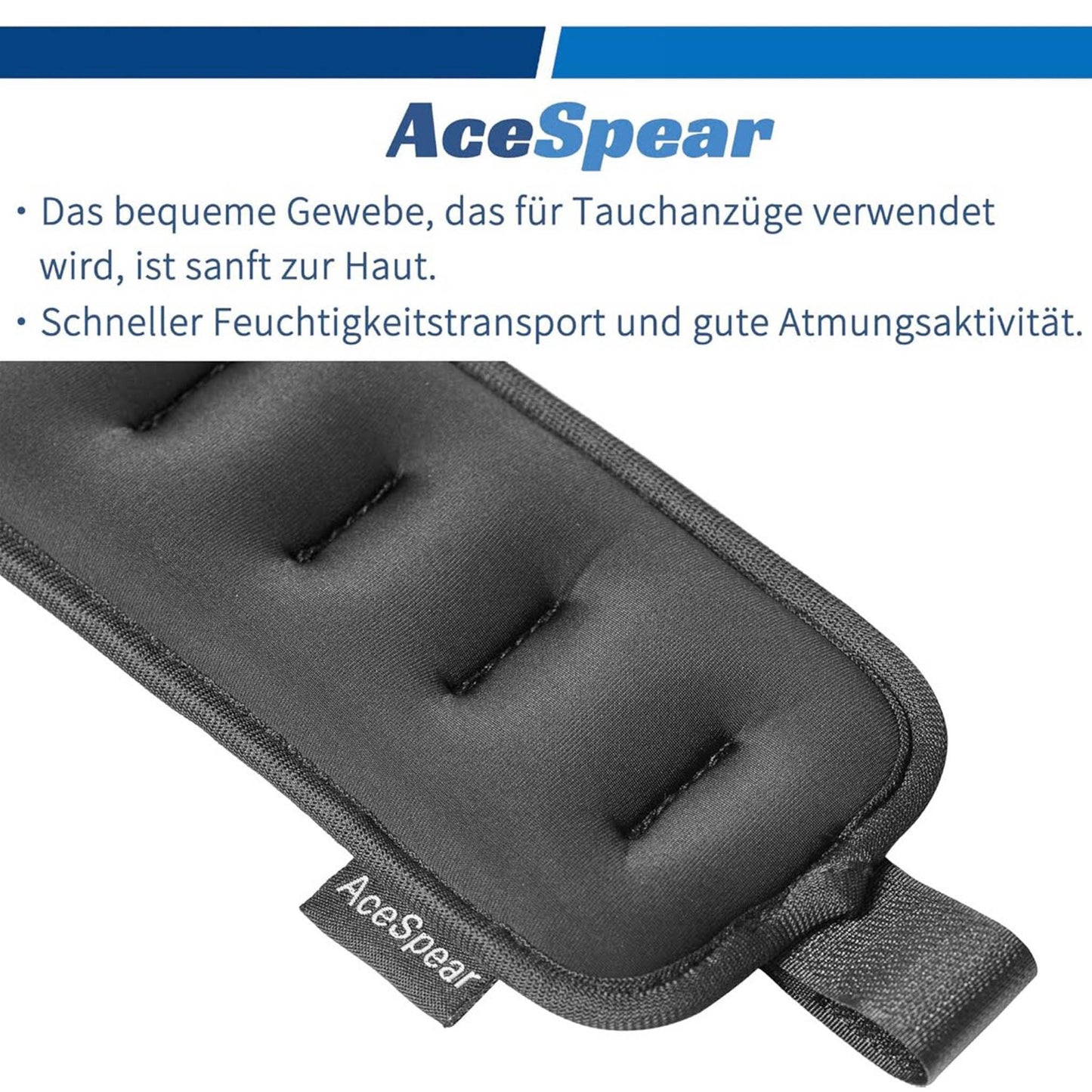 AceSpear Gewichtsmanschetten 1kg, Fitnessgewicht für Beine und Arme, verstellbar, ideal für Damen und Herren, 2x0,5kg, 2x1kg.