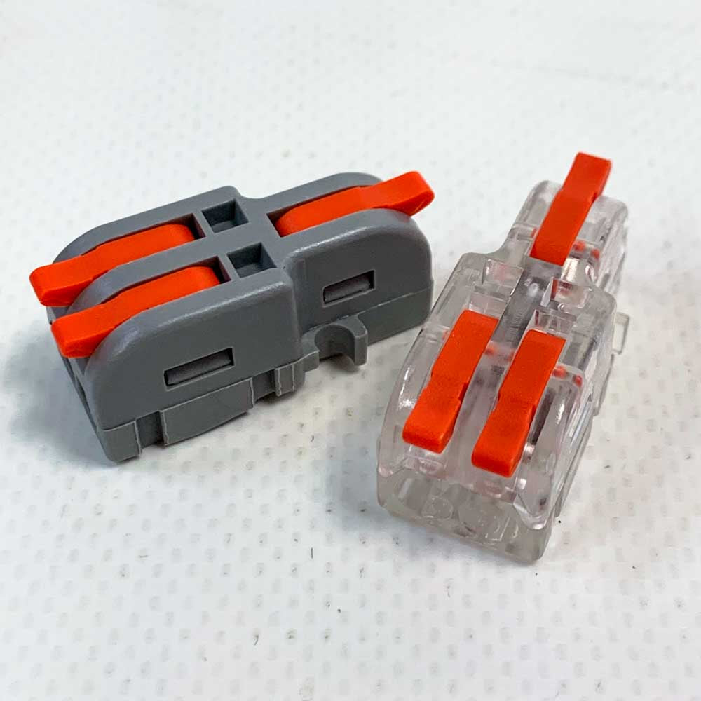 Kabelverbinder 250V 32A Verbindungsklemme Kompakt Schnellverbinder 4mm˛ Leiter Klemme 1 In 2 Out für DIY - 20 Stück