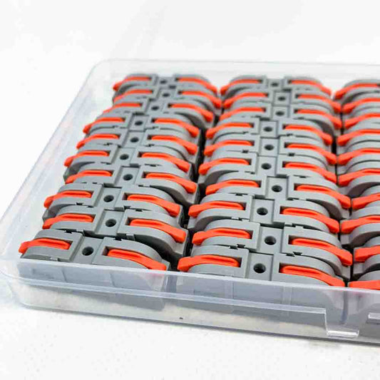 Kabel Verbinden Verbindungsklemmen 450V 32A Schnellverbinder Klemmen Kompakt Cable Stromkabel Verbinder Mit Hebel Elektrische Anschlussblöcke 4mm² Leiter Klemme 40 Stück