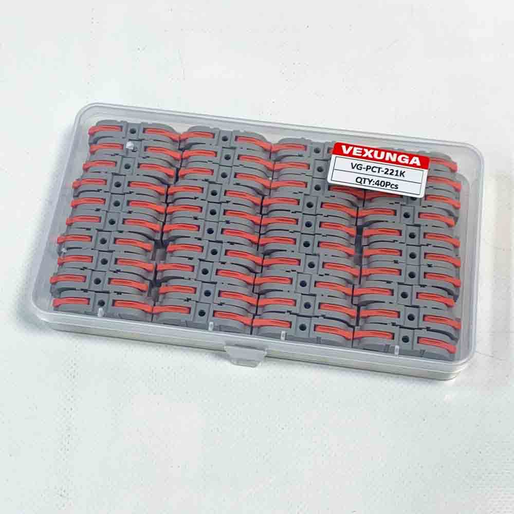 Kabel Verbinden Verbindungsklemmen 450V 32A Schnellverbinder Klemmen Kompakt Cable Stromkabel Verbinder Mit Hebel Elektrische Anschlussblöcke 4mm² Leiter Klemme 40 Stück