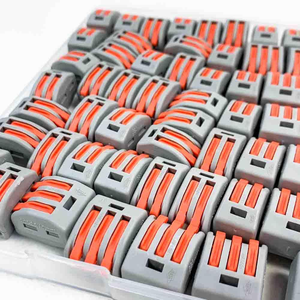 Cable connector set 80 pieces 2/3/5 ports cable terminals 250V 32A compact electrical connection blocks 4mm˛ conductor terminal with operating lever