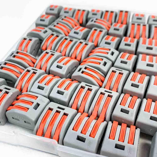 Kabelverbinder Set 80 Stück 2/3/5 Häfen Kabel Klemmen 250V 32A Kompakt Elektrische Anschlussblöcke 4mm˛ Leiter Klemme mit Betätigungshebel