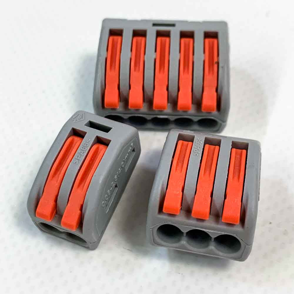 Cable connector set 80 pieces 2/3/5 ports cable terminals 250V 32A compact electrical connection blocks 4mm˛ conductor terminal with operating lever