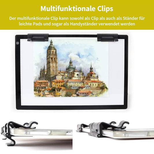 Elice A2 LED Leuchttisch, 12V 2A, Leuchtplatte, 7mm dünn, 3 Helligkeitsstufen, ideal für Diamond Painting, Zeichnen und Animation.