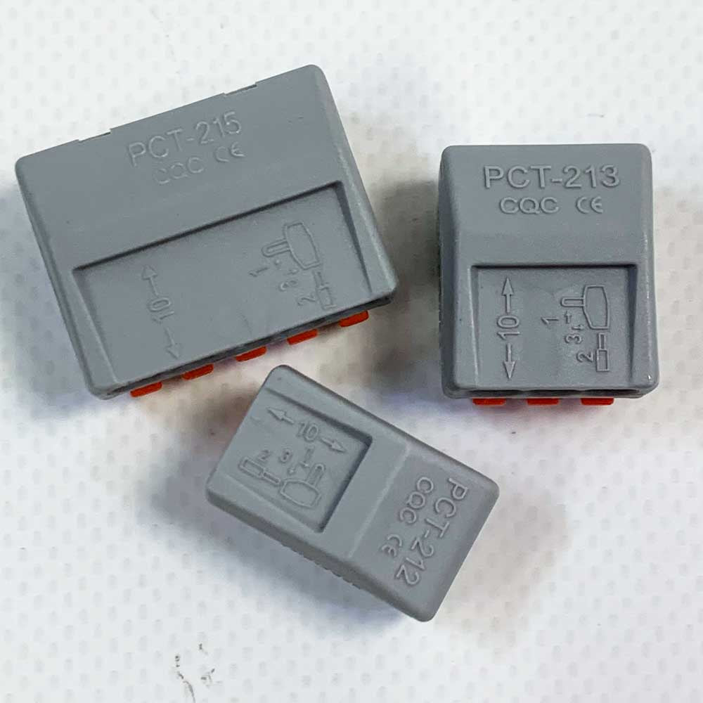 Kabelverbinder Set 2/3/5 Häfen Verbindungsklemme 250V 32A Kompakt Drahtverbinder 0,08-4mm² Leiter Klemme mit Betätigungshebel 40 Stück