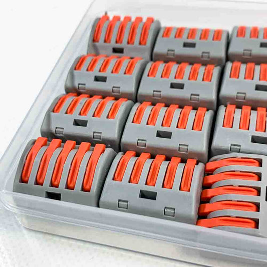 Kabelverbinder Verbindungsklemme 5 Häfen 250V 32A Elektro Schnell Anschlussklemmen 0,08-4,0mm² 25 Stück