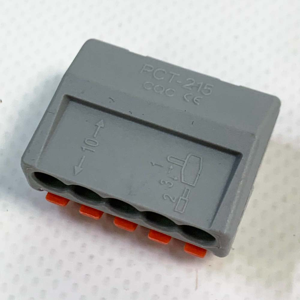 Kabelverbinder Verbindungsklemme 5 Häfen 250V 32A Elektro Schnell Anschlussklemmen 0,08-4,0mm² 25 Stück
