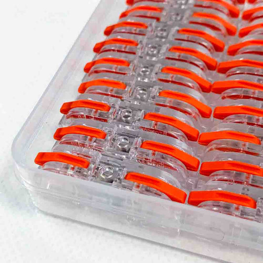 Kabelverbinder Verbindungsklemmen 600V 32A Transparente Kabel Verbinder Schnell Anschlussklemme Kompakt Klemmen Blockklemmen 4mm² Leiter Klemme Mit Hebel 40 Stück