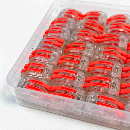Verbindungsklemme 2 Häfen Kabelverbinder 250V 32A Transparente Drahtverbinder Schnell Anschlussklemmen 53 Stück mit Hebel 2-Leiter Steckklemmen