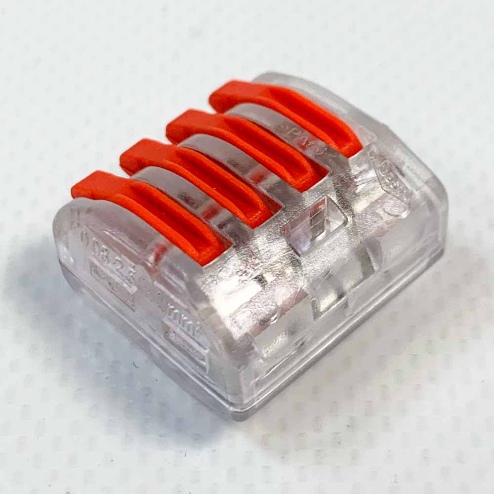 Kabelverbinder Verbindungsklemme 4 Häfen 250V 32A Transparente Elektro Anschlussklemmen 28 Stück mit Hebel für Kabel Verbinden