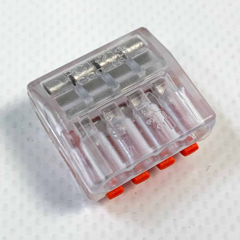 Kabelverbinder Verbindungsklemme 4 Häfen 250V 32A Transparente Elektro Anschlussklemmen 28 Stück mit Hebel für Kabel Verbinden