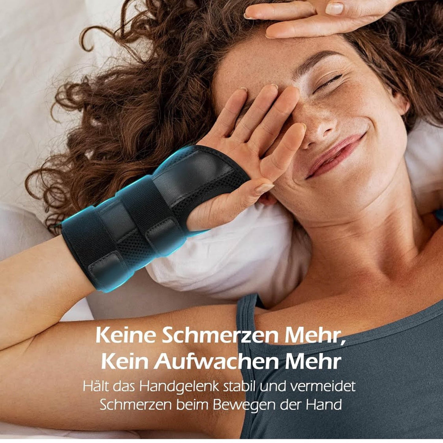 FREETOO Handgelenkbandage, verstellbar, für Tag und Nacht, 3 Schienen, ( Linke Hand / L/XL)