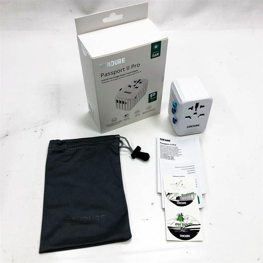 Zendure Reiseadapter 61W PD Universal USB C Fast Charge Internationales Wandladegerät AC Steckeradapter Weltweites Power Charger All in One für USA Europa UK AUS Weiß