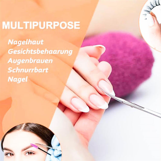 Edelstahl Manikürschere 12345 Multifunktionale Nagelhautzange für Nägel Augenbrauen Hautpflege rostfrei präzise scharf ergonomisch