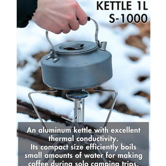 CAMPINGMOON S1000, Camping Wasserkocher, 1 l, tragbar, ultraleicht, ideal für Kaffee und Tee.