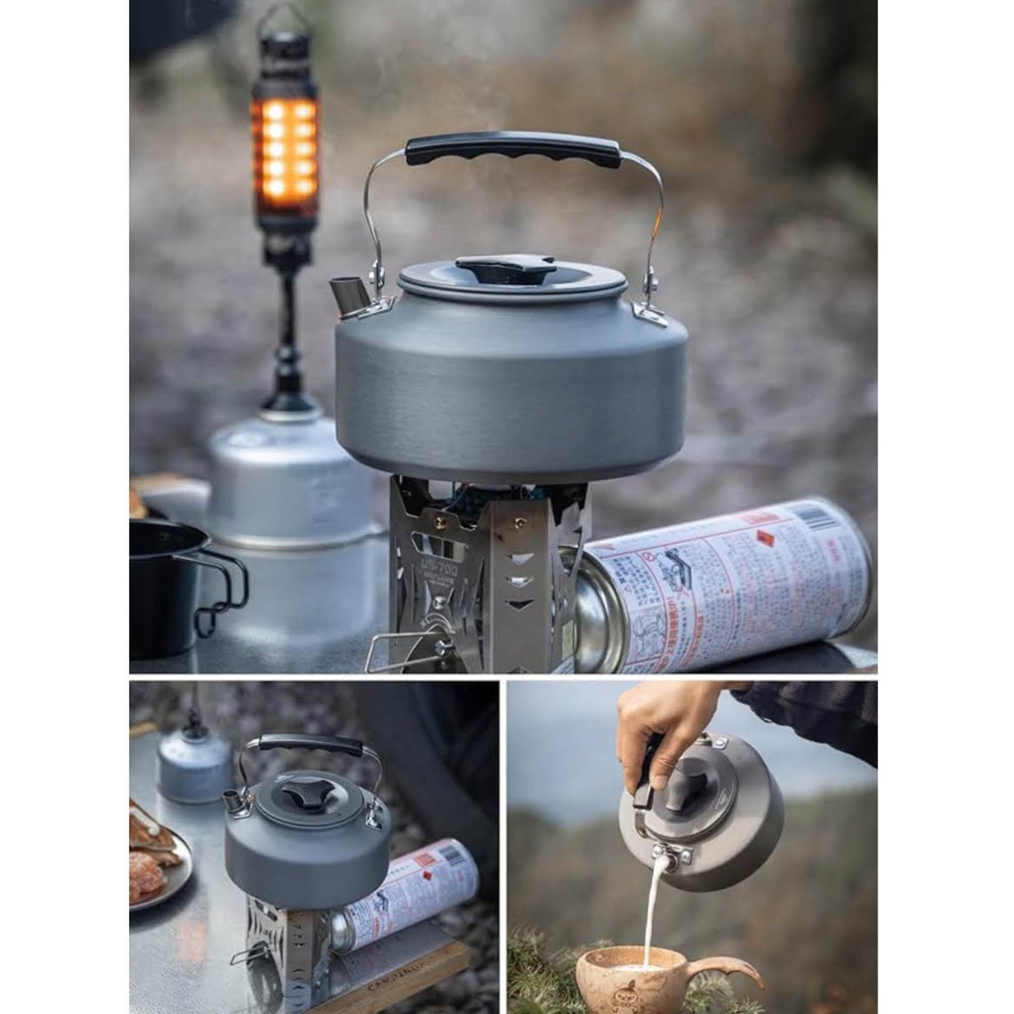 CAMPINGMOON S1000, Camping Wasserkocher, 1 l, tragbar, ultraleicht, ideal für Kaffee und Tee.
