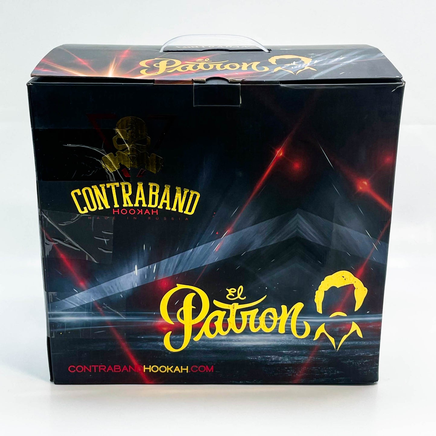 Contraband El Patron, Shisha, blauer Kopf, hochwertige Verarbeitung, modernes Design, intensives Raucherlebnis, ideal für Genießer.