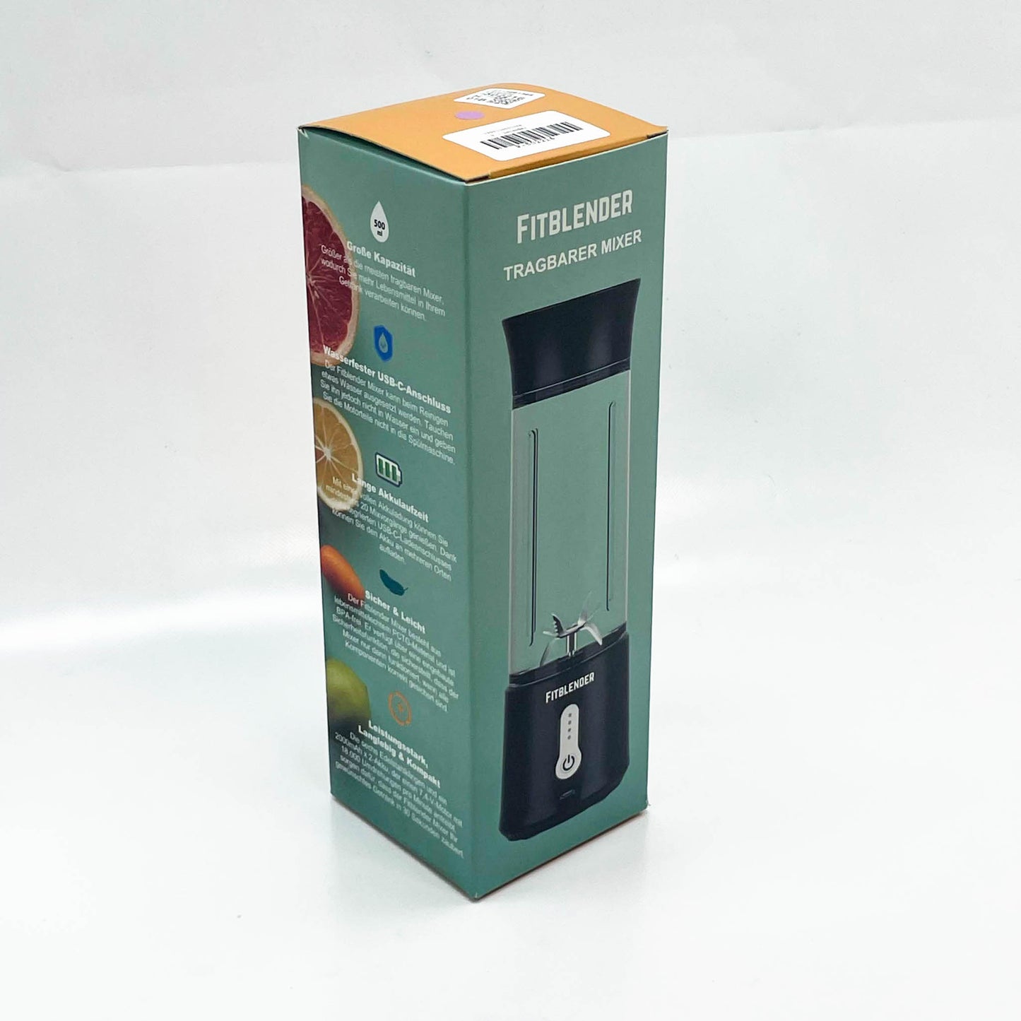 FITBLENDER tragbarer Mixer, 500ml, 2000 mAh, 7,4V, helllila, kompakt und leistungsstark für Smoothies und Shakes.