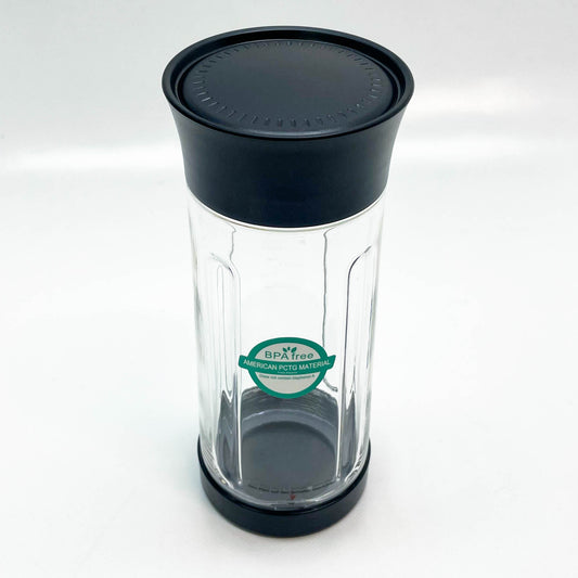 FITBLENDER, tragbarer Mixbecher, 500ml, Schwarz, ideal für Smoothies und Shakes, kompakt und leicht, einfach zu reinigen.