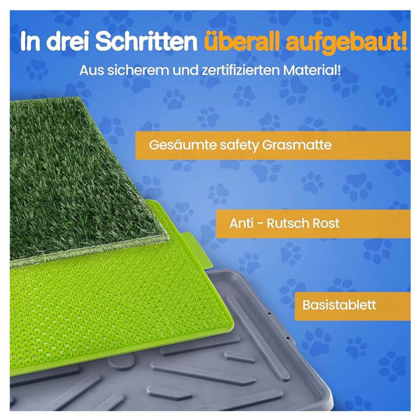 Petmont Hundeklo, Hundetoilette, Kunstrasen, für Welpen bis 8KG, ideal für Balkon und Indoor, einfache Stubenreinheit.