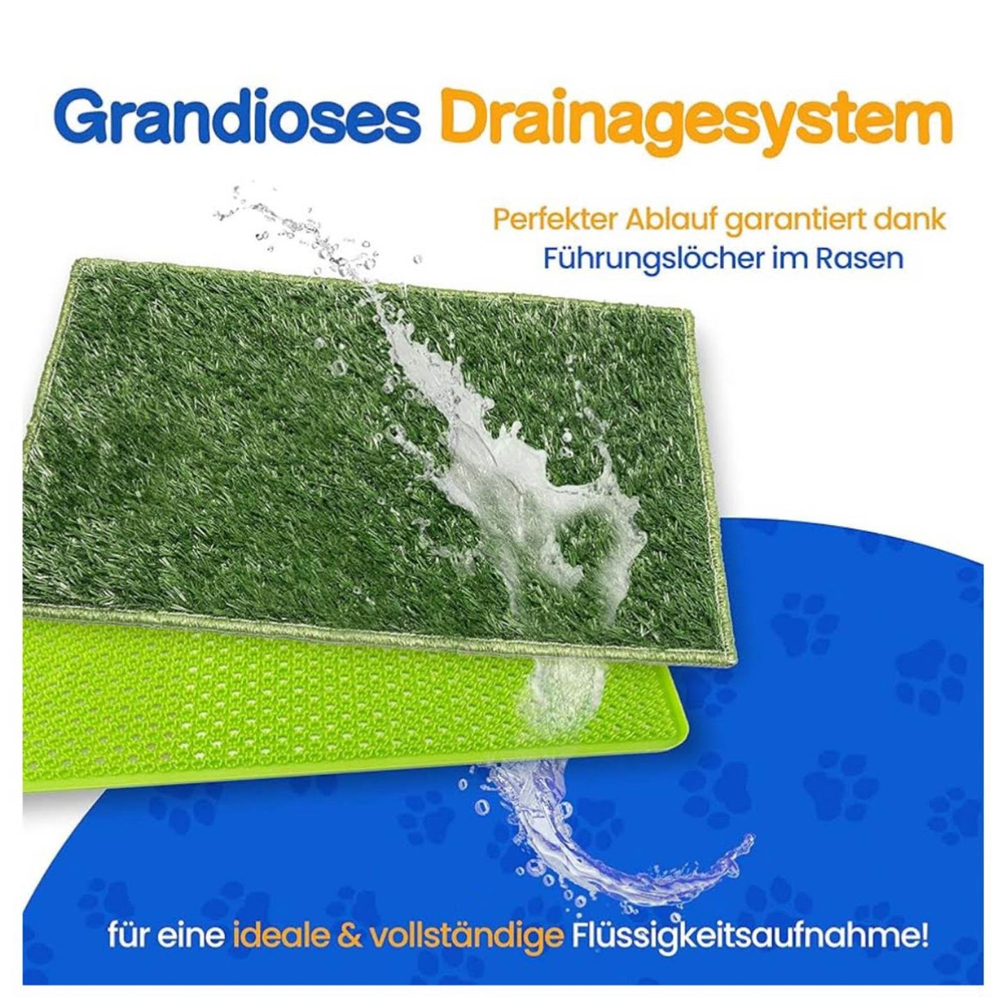 Petmont Hundeklo, Hundetoilette, Kunstrasen, für Welpen bis 8KG, ideal für Balkon und Indoor, einfache Stubenreinheit.