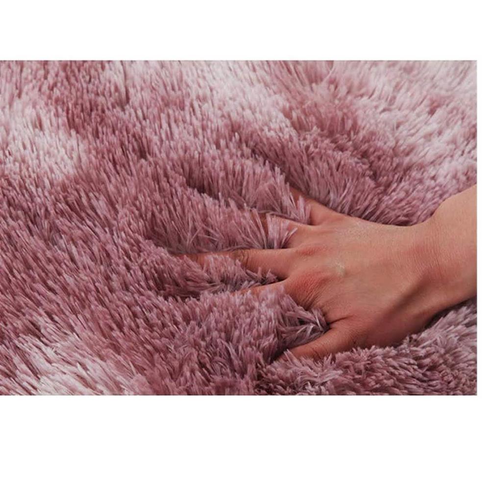 Aujelly Soft Area Rug 90x150cm Shaggy Teppich Flauschig Bunte Batik Rosa