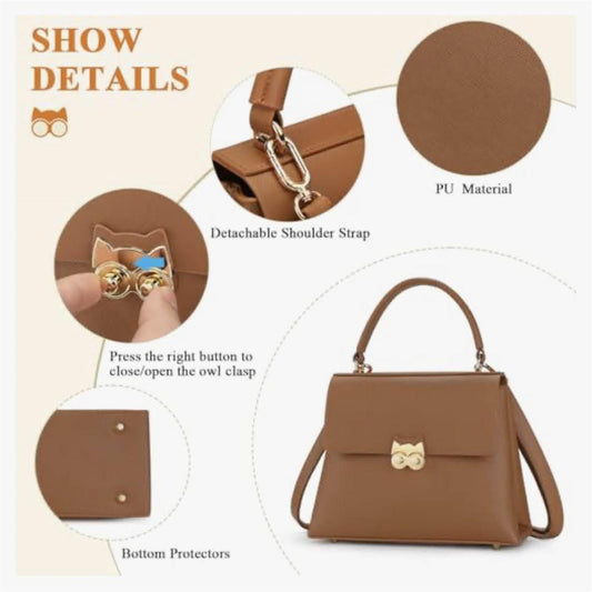 BAICLES Handtasche Damen Mittelgroß Shopper Erweiterbar Braun Freizeit Party Arbeit