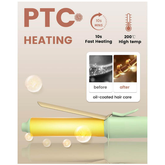 Lockenstab 25mm Mini Elektrisch für Kurze Haare 160-200℃ 3 Temperaturstufen PTC 10s Heizung mit Handschuh und Tasche