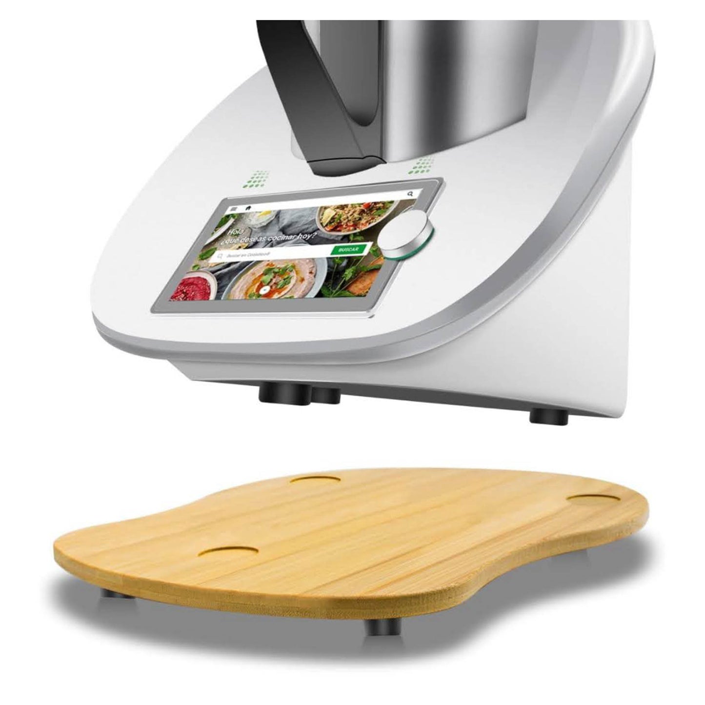 Gleitbrett für Thermomix TM6 TM5, Bambus, Rollbrett, schnelles Bewegen, Zubehör für Vorwerk Küchenmaschine
