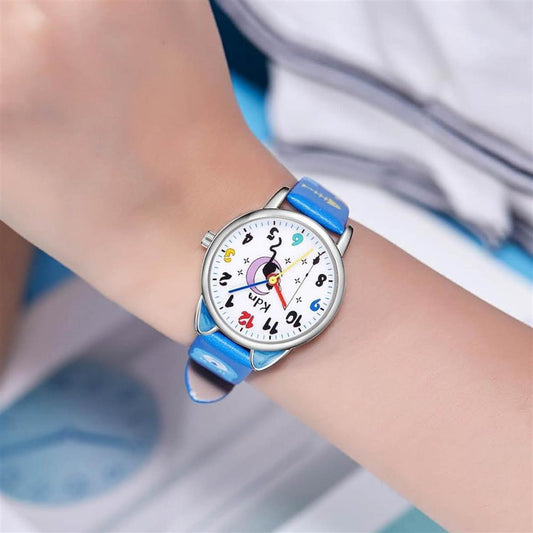 CIVO Kinderuhr, Analog Quarz, Wasserdicht, Leder, für Mädchen und Jungen, Lernuhr, 3-12 Jahre.