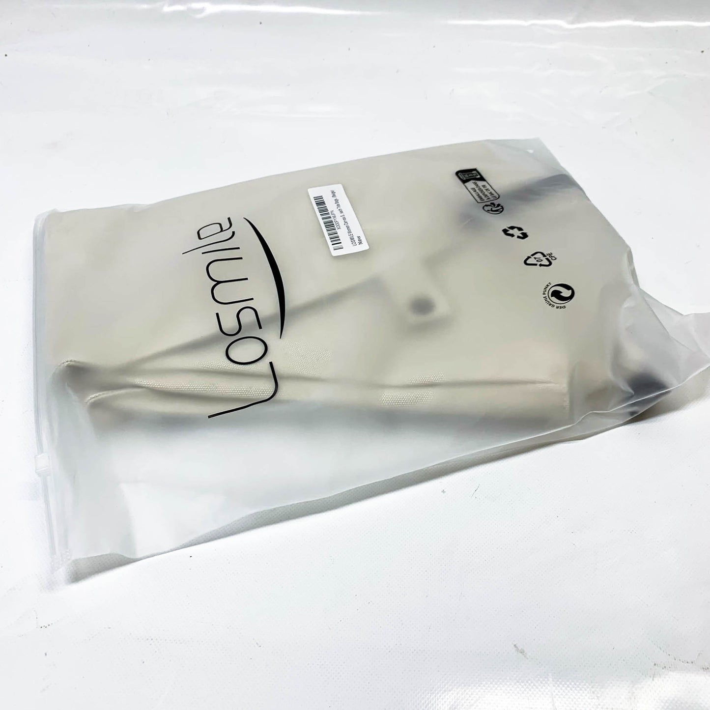 LOSMILE Damen Handtasche Hobo Shopper Beige, vielseitig, strapazierfähig, ideal für Strand und Alltag.