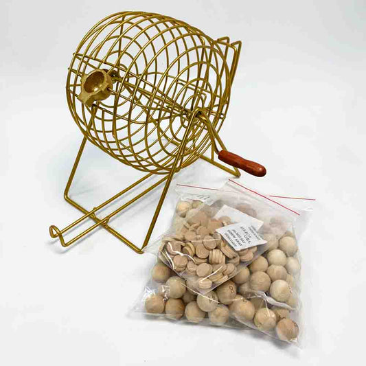 Cayro Bingo Deluxe-Modell Brettspiel ab 6 Jahren für Kinder und Erwachsene – Klappbrett, Holzkugeln, Metalltrommel – 2 bis 8 Spieler