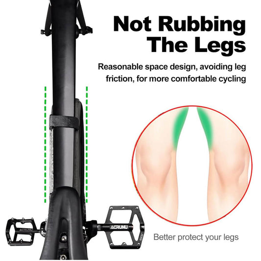 ACRUNU Dreieckstasche, 1,5L, Fahrradtasche, wasserdicht, mit Fahrradklingel, für 22-24mm Rahmen, ideal für Mountainbike und Rennrad.