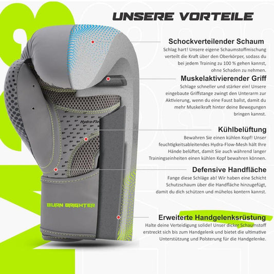 Starpro M33 Boxhandschuhe 10oz für Harte Schläge & schnelles K.O. - Boxhandschuhe für Männer und Frauen, Box Handschuh Herren Set, ideal für Boxen Sport und Training