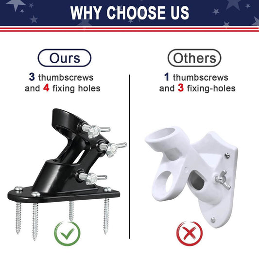 HARRMS Fahnenmast 1.8m, Edelstahl, Fahnenmast-Kit, robust für Garten, Außenbereich, inkl. Deutschlandfahne, Aluminium Halterung.