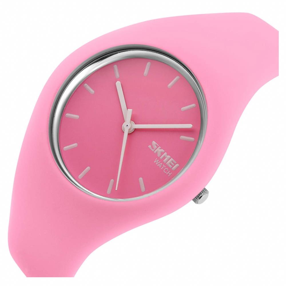 SKMEI Armbanduhr für Herren Damen Modell 1336 Weich Silikon Armband Unisex Uhren Pink