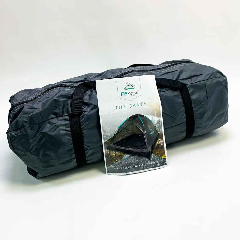 FE Active Zelt für 2 Personen - Wasserdicht, Aluminiumstangen, Doppellagiges Anti-Rip Material, 2,4kg, ideal für Camping, Rucksackurlaub, Wandern und Radtouren