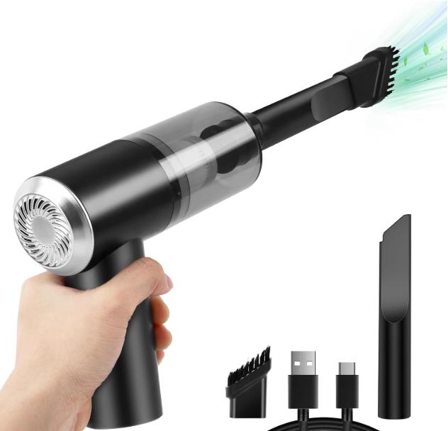 suloea Handheld Vacuum Cleaner Battery Car Vacuum Cleaner Handheld Strong Mini Vacuum Cleaner Car Cordless USB Rechargeable Portable Lightweight 310g Handheld Vacuum Cleaner with LED Light for Table Keyboard PC