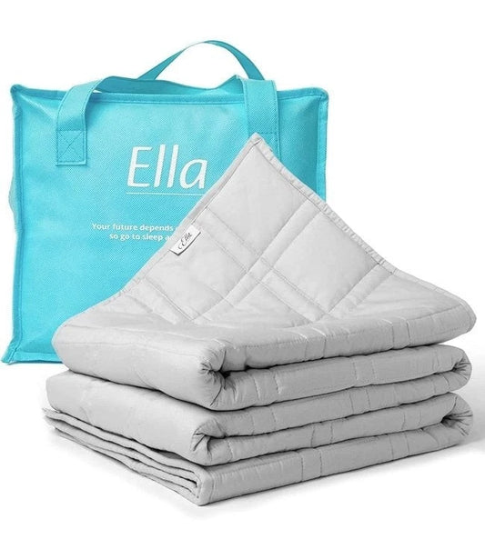 Ella Gewichtsdecke 135x200 7kg - Anti Stress Therapiedecke  - Bettdecke für tiefen Schlaf und bessere Erholung - Weighted Blanket - Für Männer & Frauen von 55-85kg