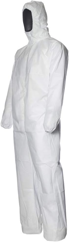 DuPont ProShield 20 Schutzanzug XXL, mit Kapuze, Kat. III, Typ 5/6, weiß, Einweg-Overall, Schutzkleidung