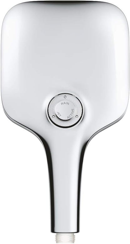 GROHE Rainshower 130 SmartActive Cube Handbrause, 3 Strahlarten, eckig, chrom, Modell 26582000