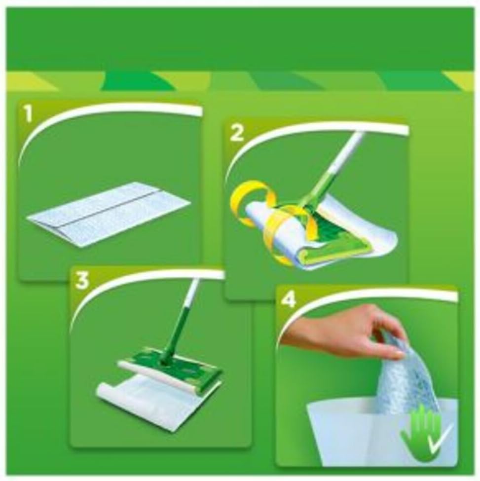 Swiffer XXL Staubwischer-Tücher, 96 Stück, für Swiffer Besen, extra groß, effektive Staubaufnahme, Einweg, P&G Professional