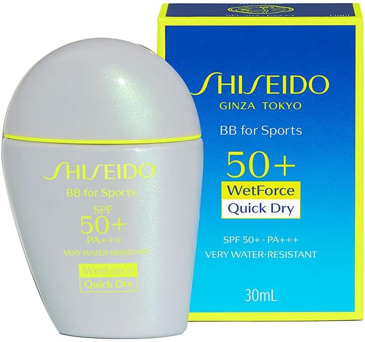 Shiseido Sun Care Sports BB SPF50+ Medium, Sonnenmakeup, 3er Pack, 30ml, wasserfest, hoher UV-Schutz