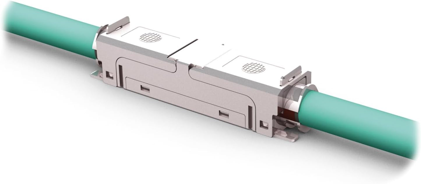 EasyLan CKEFFL00 Netzwerk Transmitter & Receiver, Cat6a, 90m, 10/100/1000 Mbit/s, IP20, silber, Netzwerkverlängerung
