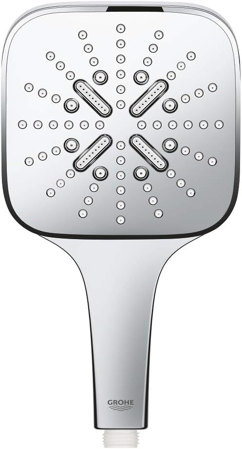GROHE Rainshower 130 SmartActive Cube Handbrause, 3 Strahlarten, eckig, chrom, Modell 26582000